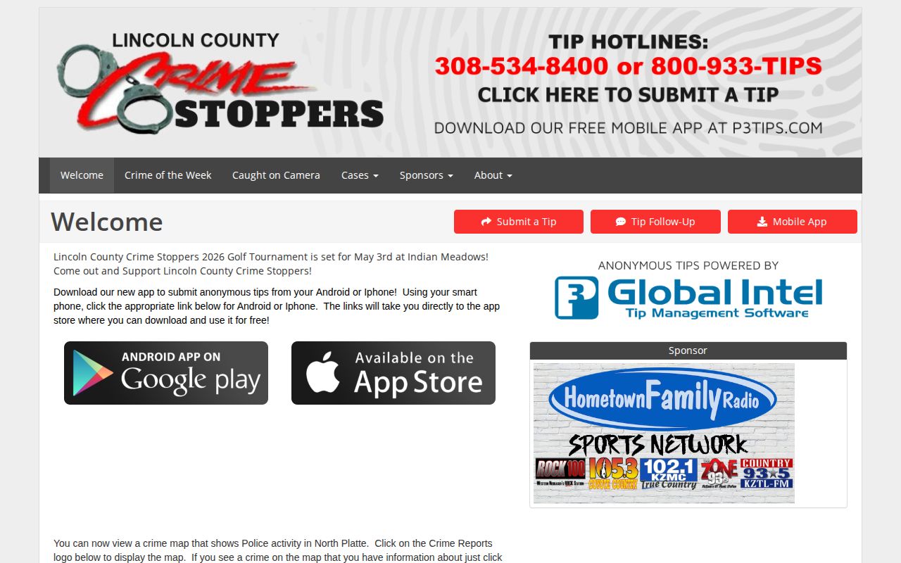 Lincoln County wanted fugitives tip record source